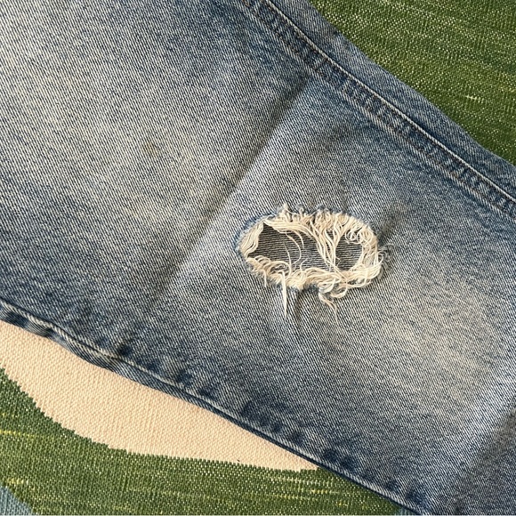 Anine Bing wide leg cropped jeans distressed jeans - size 24 - Picture 4 of 5